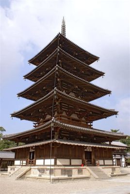  Hōryū-ji Temple Five-Story Pagoda : 웅장한 불교 건축물의 아름다움과 신비로운 기운